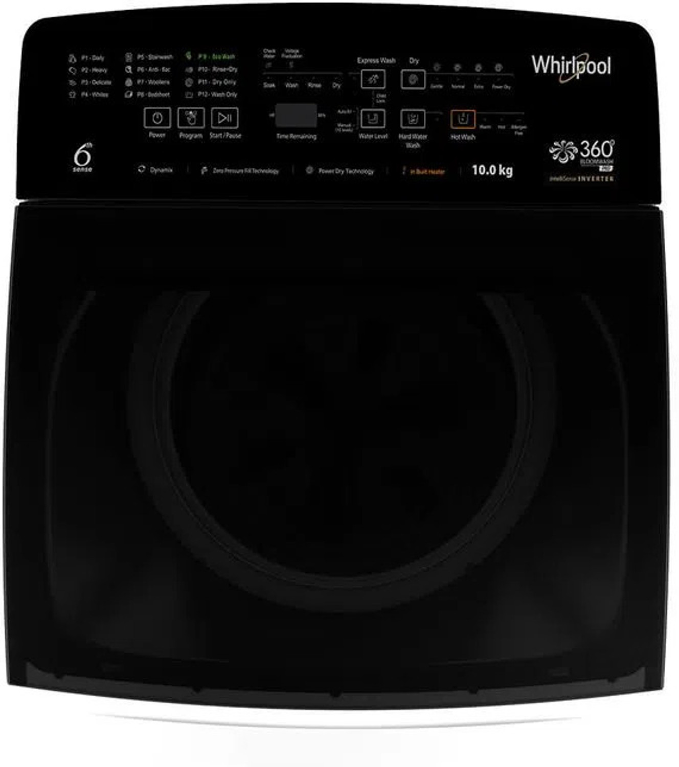 Image of Whirlpool 10 kg with Inverter Fully Automatic Top Load Washing Machine with In-built Heater Grey