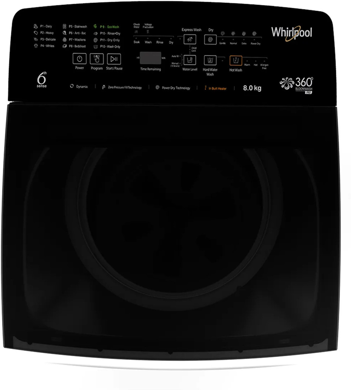Image of Whirlpool 8 Kg Fully Automatic Top Load Washing Machine with In-built Heater Grey