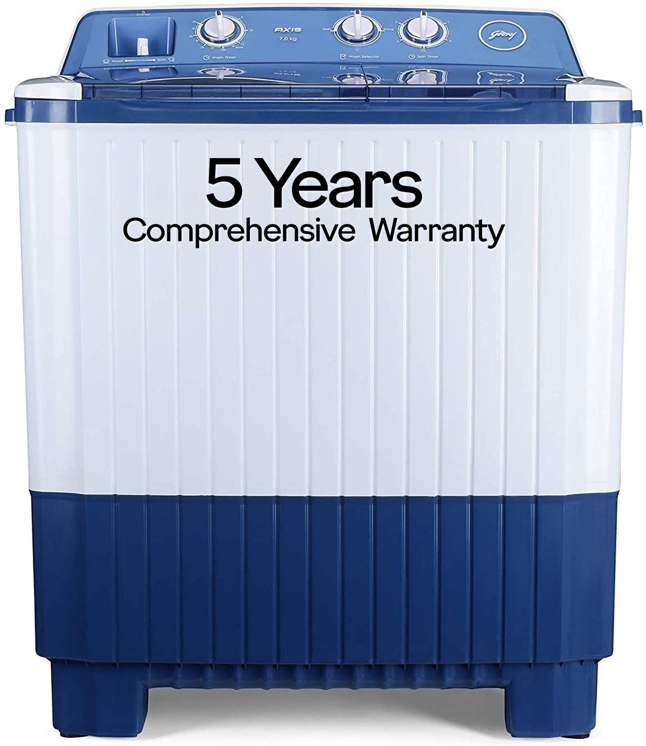Image of Godrej 7 kg Semi Automatic Top Load Washing Machine White, Blue