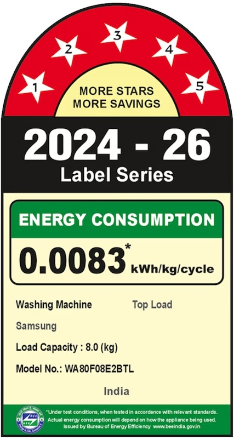 Image of Samsung 8 kg Fully Automatic Top Load Washing Machine Black