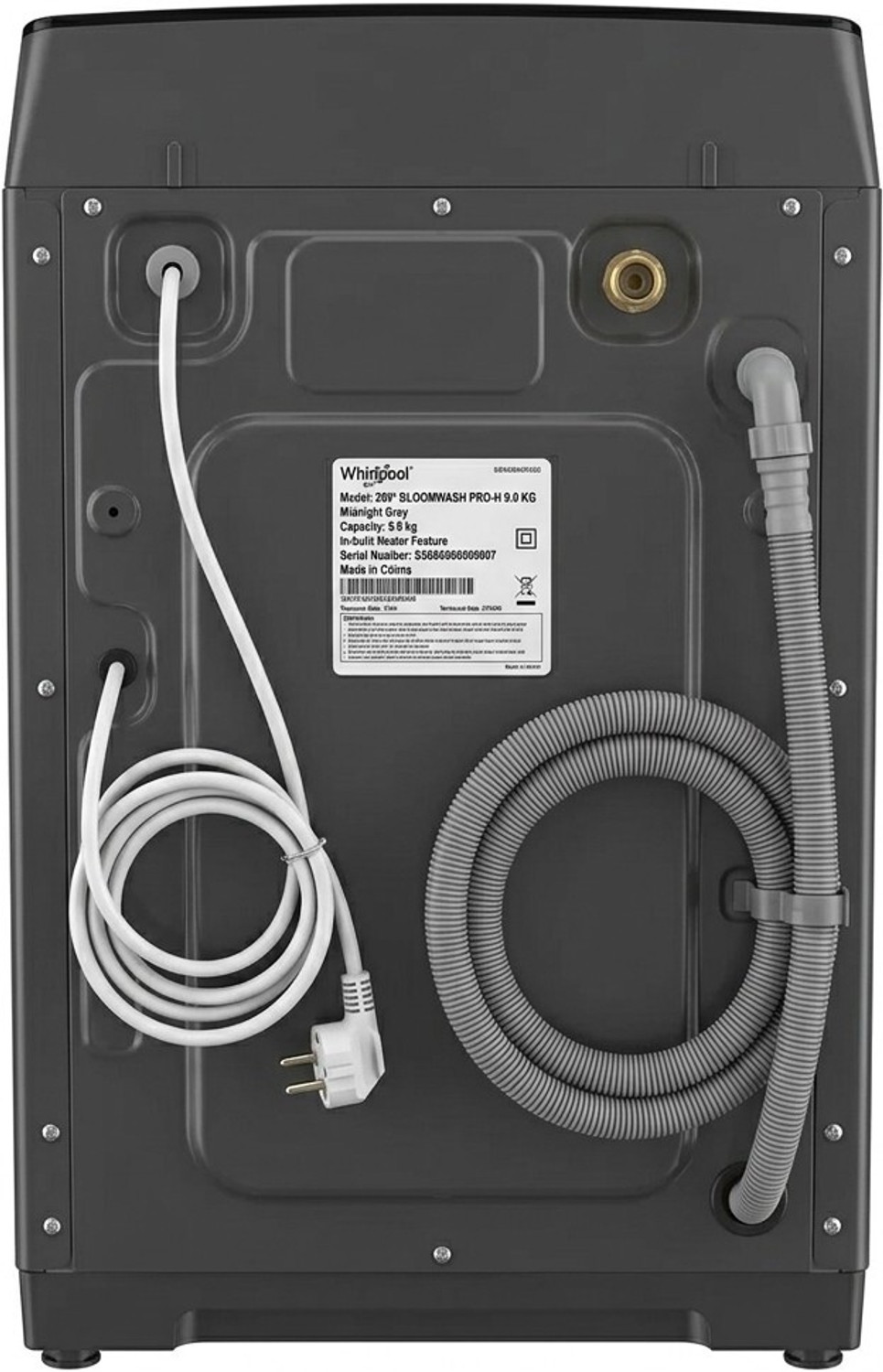 Image of Whirlpool 9 Kg Fully Automatic Top Load Washing Machine with In-built Heater Grey