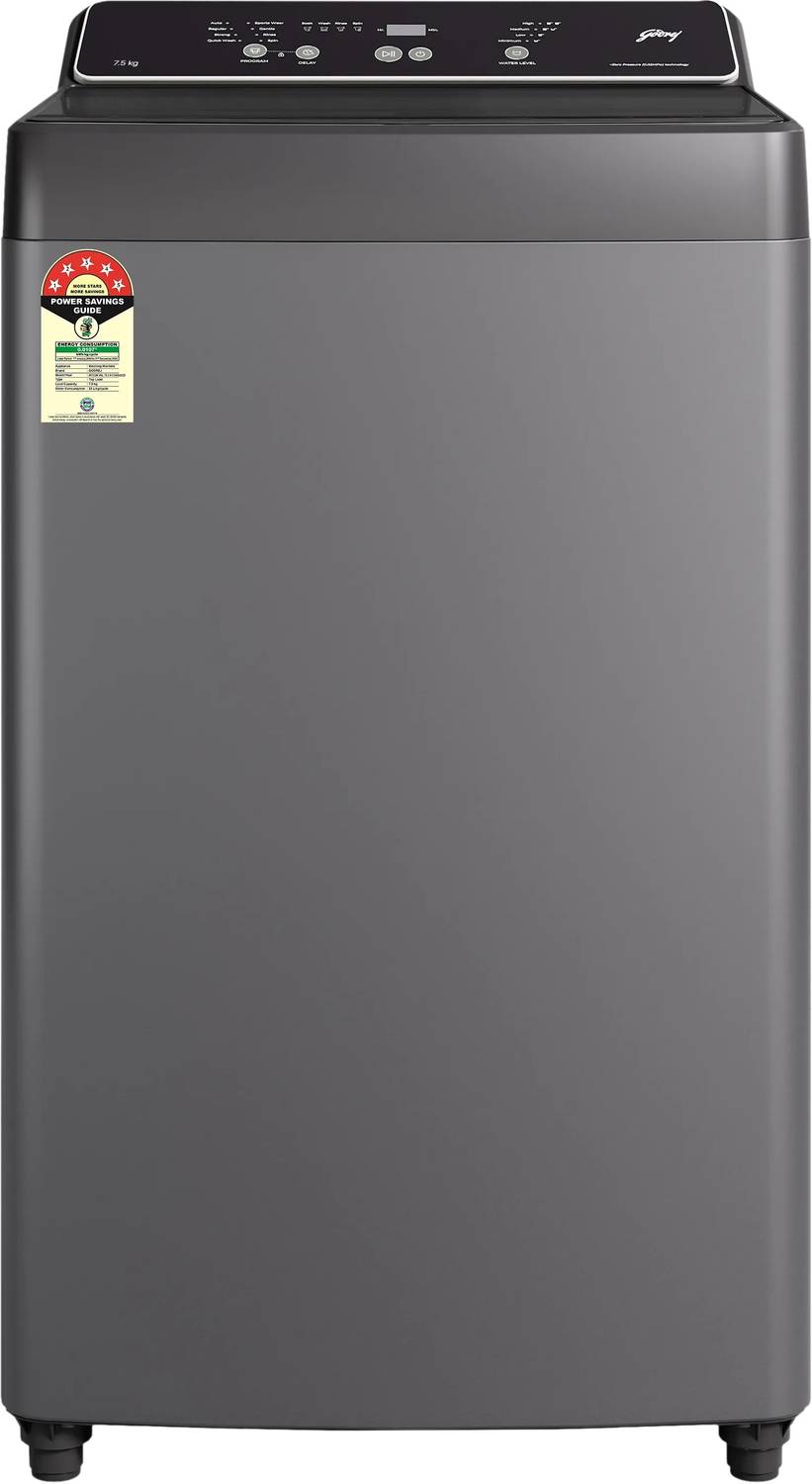 Godrej 7.5 kg Fully Automatic Top Load with In-built Heater Black