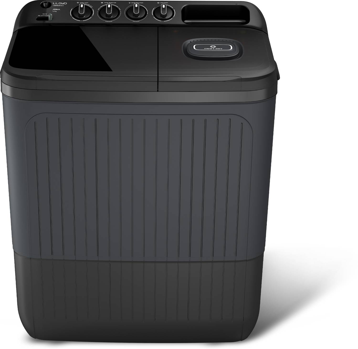 Lloyd 7.5 kg Semi Automatic Top Load Washing Machine Grey - Image 1