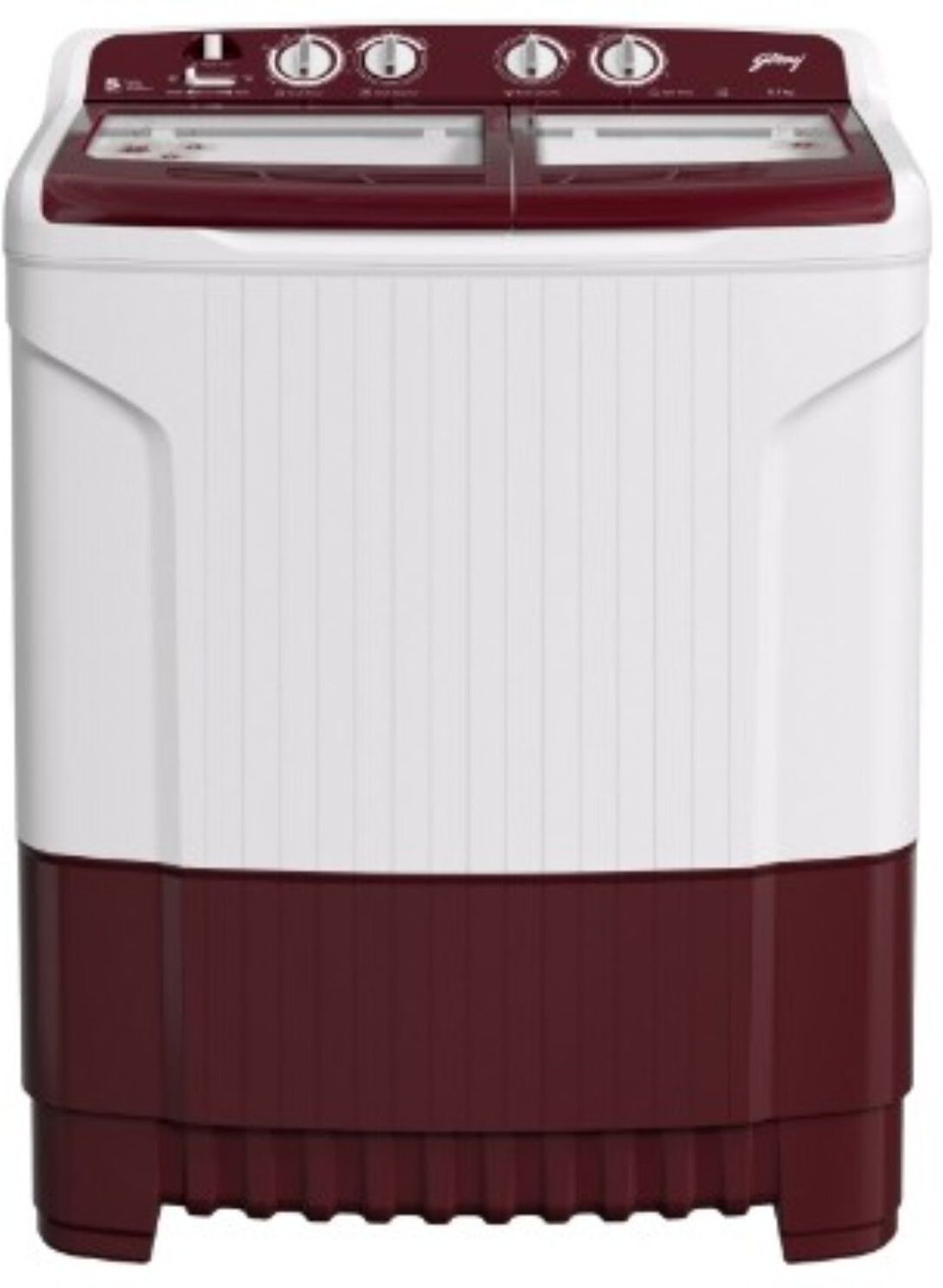 Image of Godrej 8.5 kg Semi Automatic Top Load Washing Machine Red