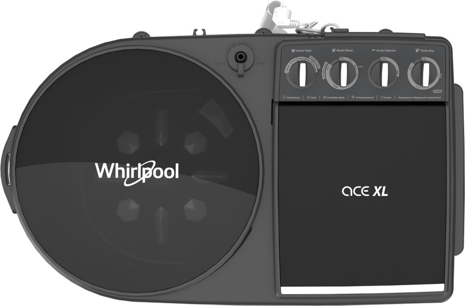 Image of Whirlpool 12 kg Semi Automatic Top Load Washing Machine Grey
