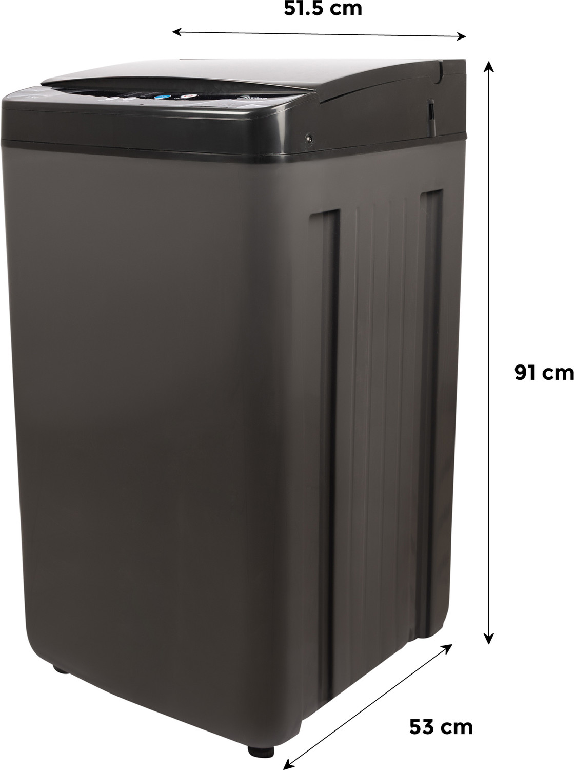 Image of Midea 7.5 kg Fully Automatic Top Load Black (MWMTL075FP0PNMB)
