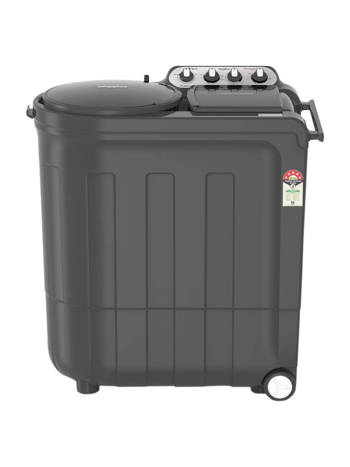 Whirlpool 8 kg 5 Star, Power Dry Technology Semi Automatic Top Load Grey