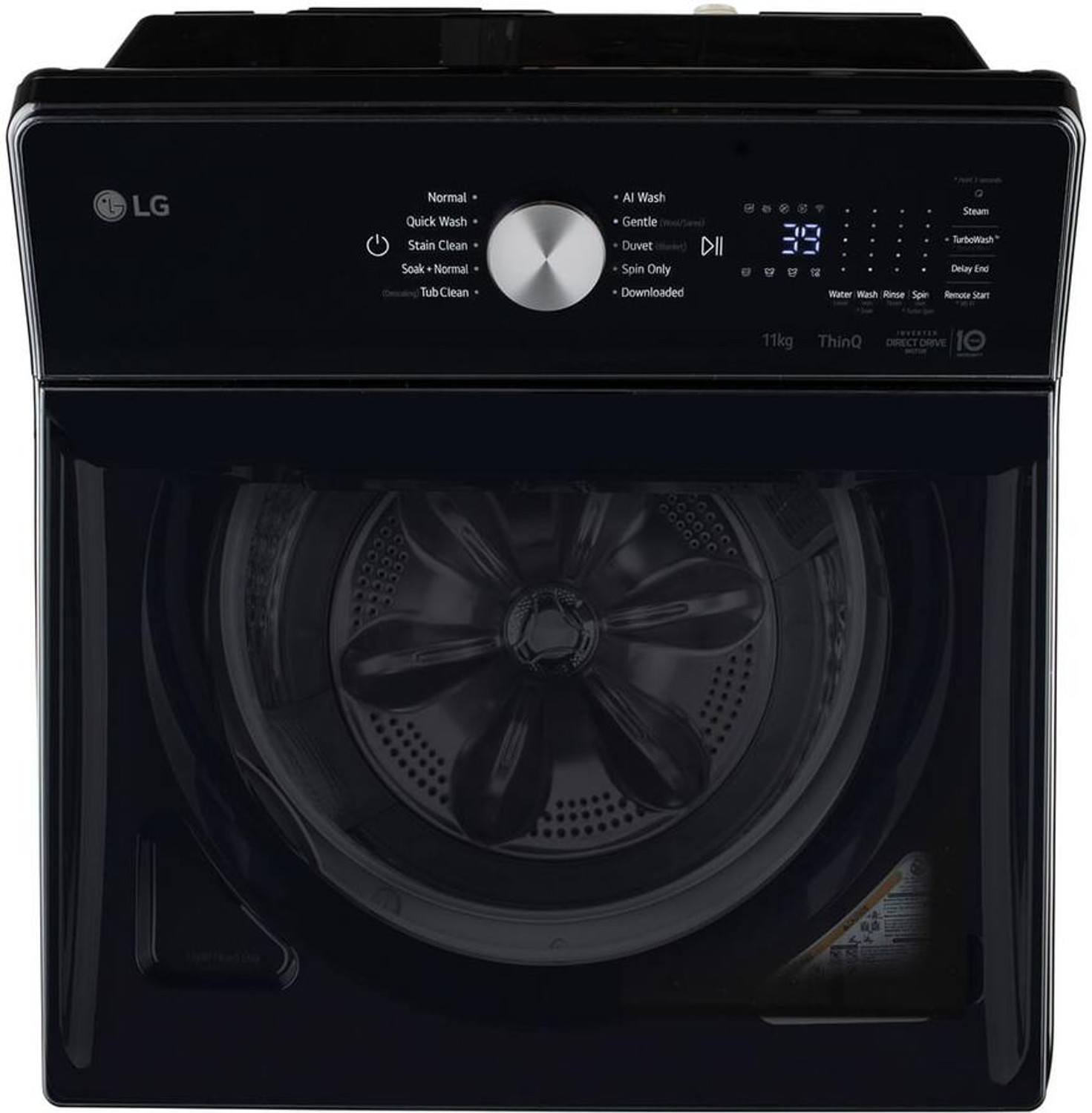 Image of LG 11 kg Fully Automatic Top Load Washing Machine with In-built Heater Black