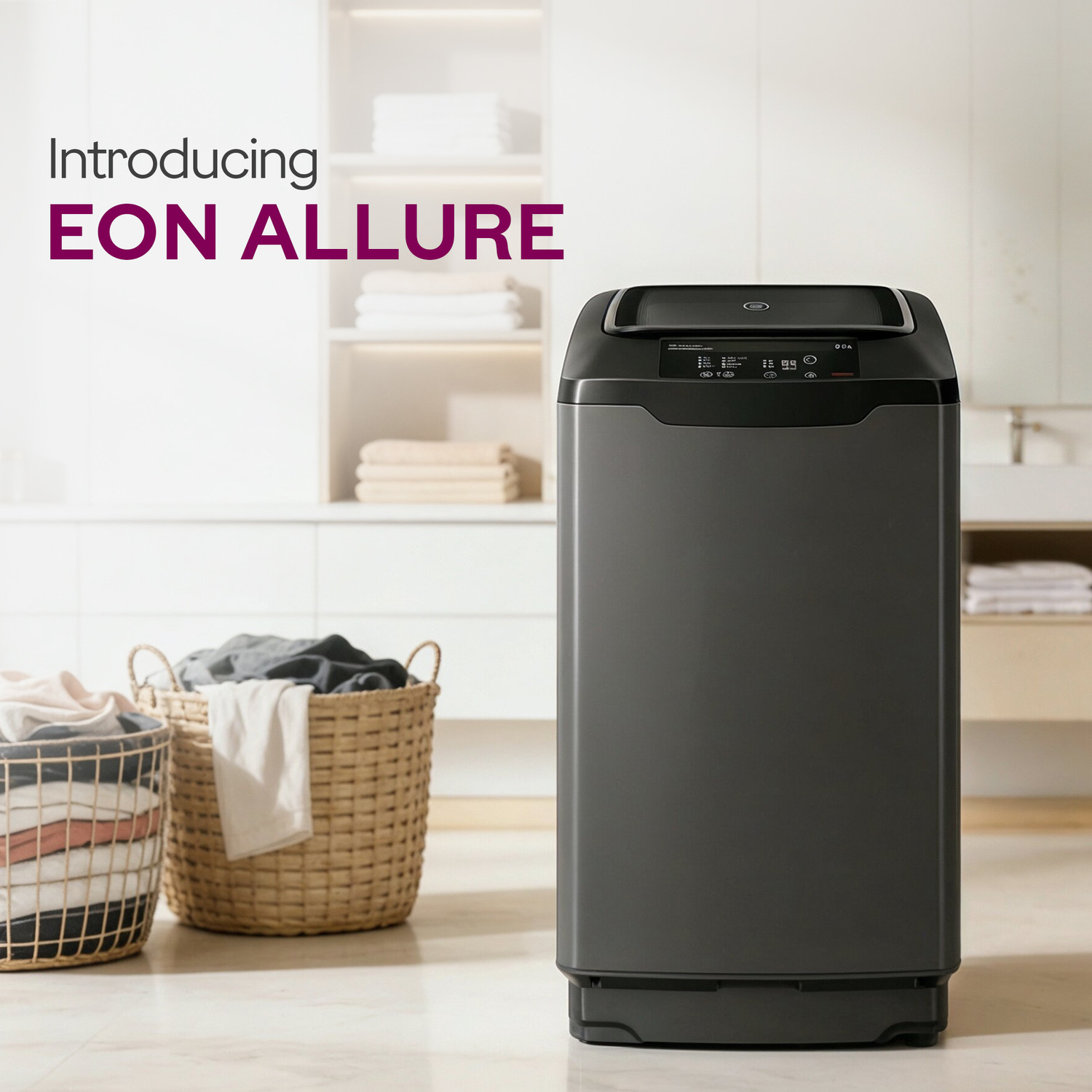 Image of Godrej 8 kg 5 Star Zero Pressure Technology With Roller Coaster Wash and Advanced Digital Display Fully Automatic Top Load Washing Machine Grey