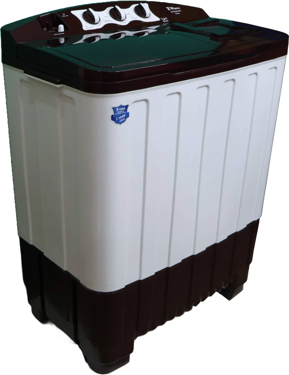 Image of wintax 7.5 kg Semi Automatic Top Load Washing Machine Maroon