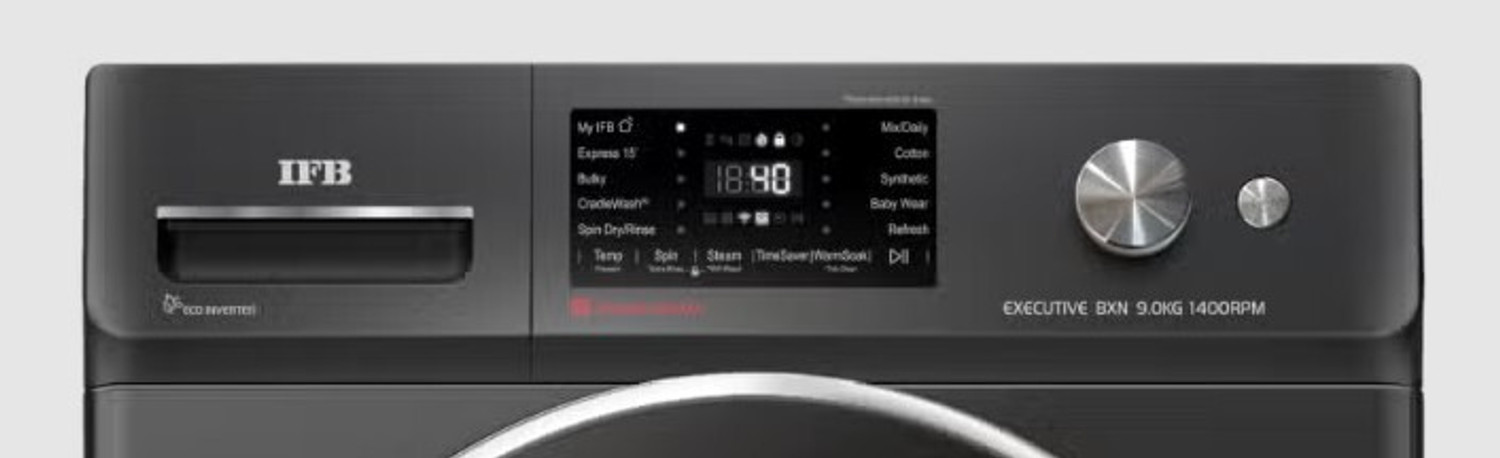 Image of IFB 9 kg Fully Automatic Front Load Washing Machine with In-built Heater Black