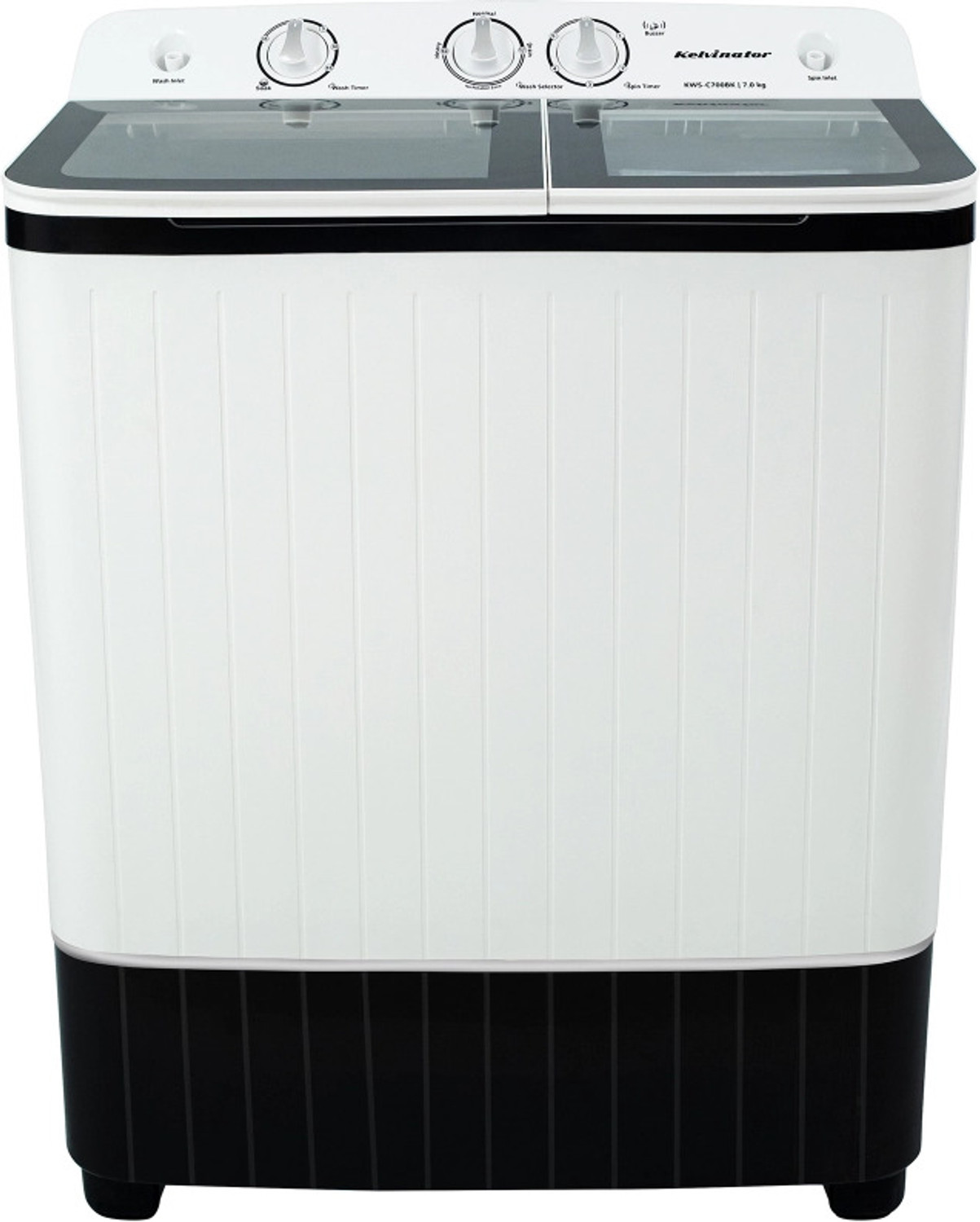 Image of Kelvinator 7 kg Semi Automatic Top Load Washing Machine with In-built Heater Grey