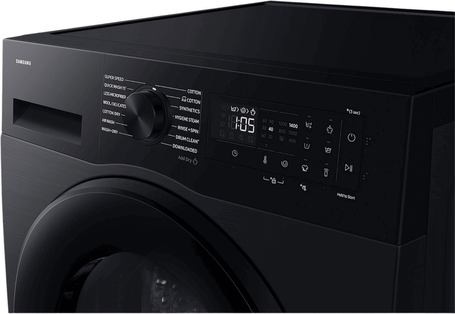 Image of Samsung 12 kg Fully Automatic Front Load Washing Machine Black