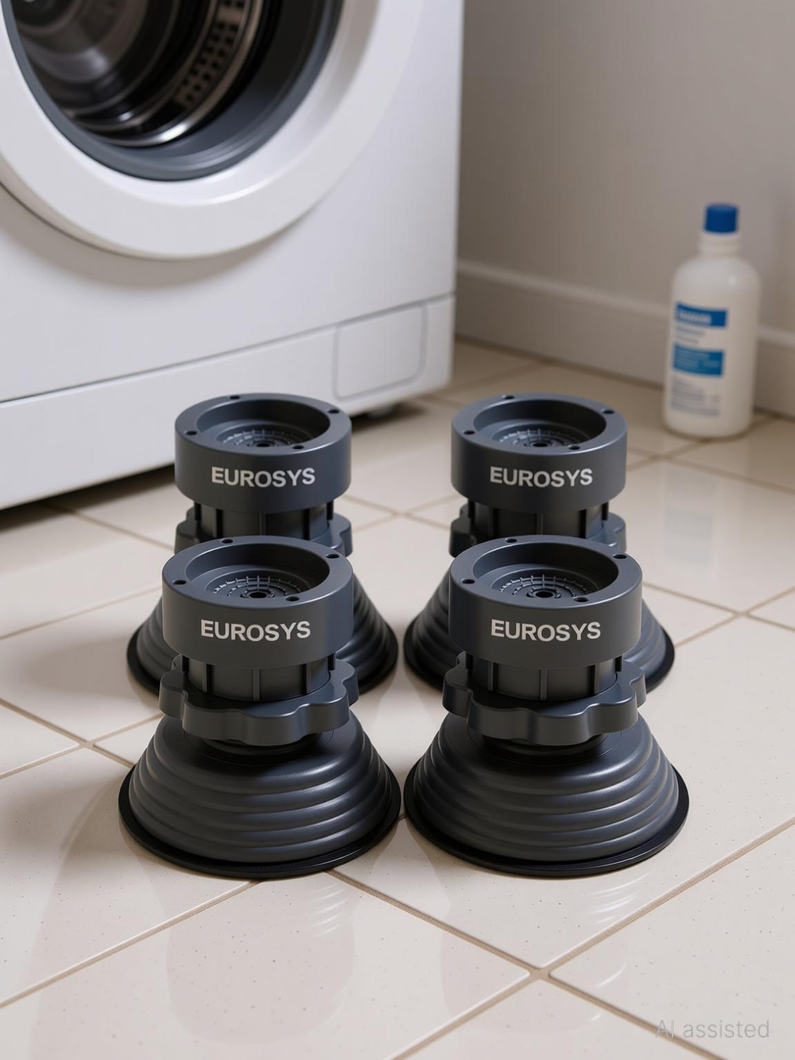 Image of EUROSYS Washing Machine, Refrigerator, Air Cooler, Water Cooler Material Plastic, Rubber (12 cm x 8 cm)