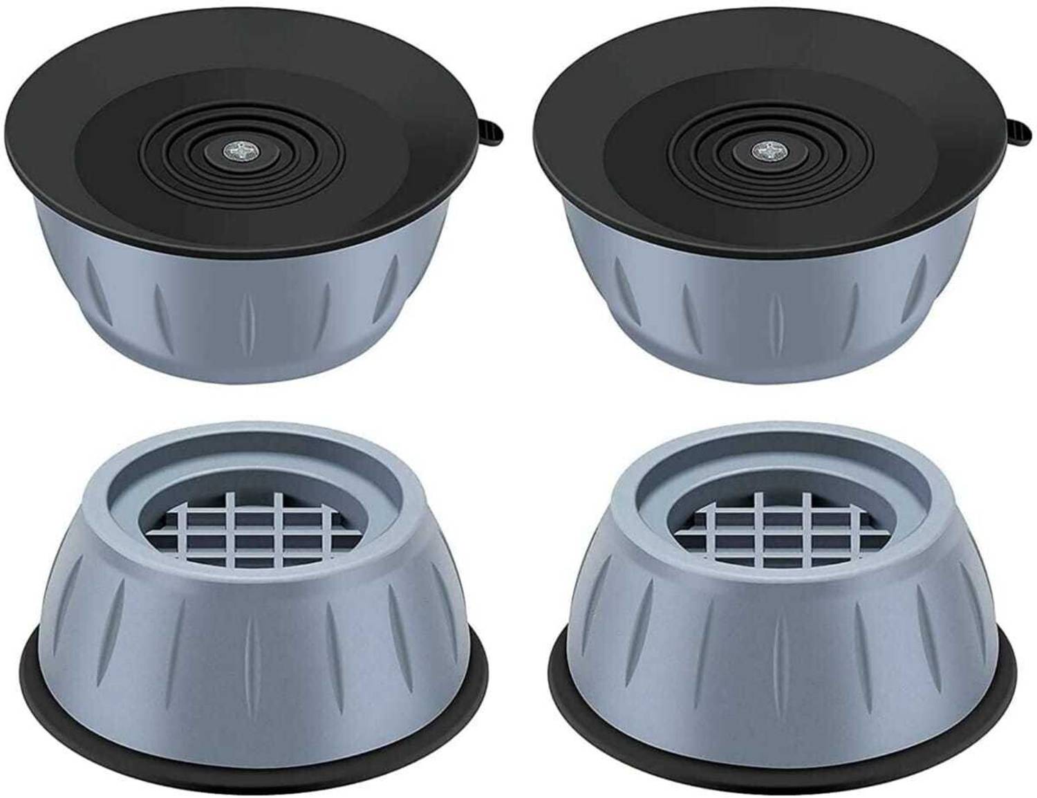 ALLSMORT Washing Machine, Refrigerator, Water Cooler, Air Cooler Anti Vibration Pads, Set 4 Pieces Washing Machine Pad For Feet Fridge Material Plastic, Rubber