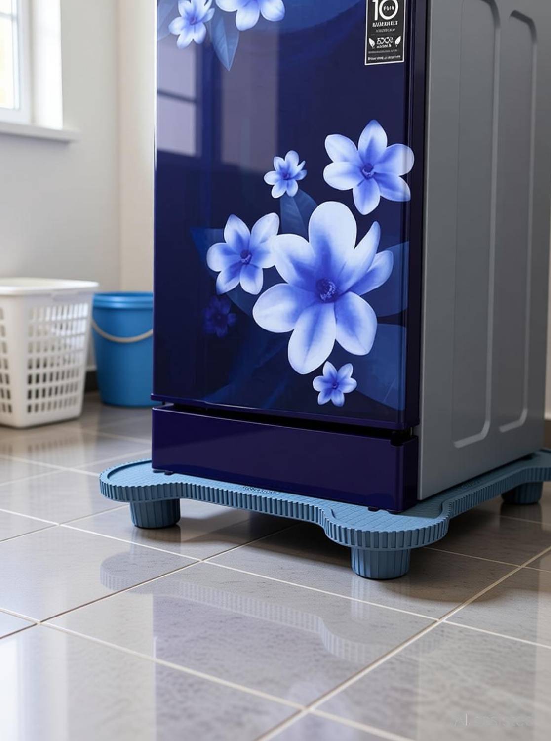 लोको Plastic Fridge Stand, Washing Machine Trolley - Image 2