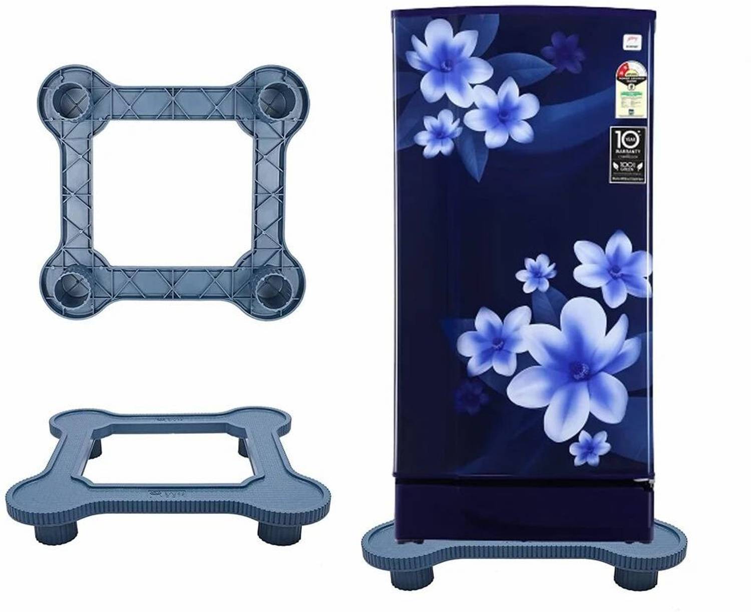 लोको Plastic Fridge Stand, Washing Machine Trolley - Image 1