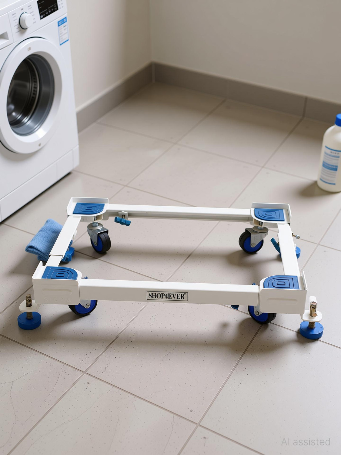 Image of Shop4Ever Washing Machine, Refrigerator, Air Cooler Material Iron