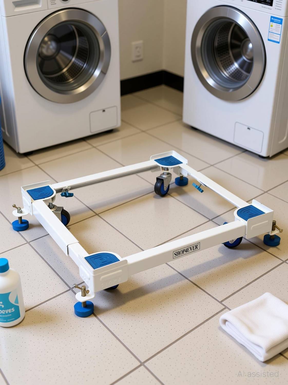Shop4Ever Washing Machine, Refrigerator, Air Cooler Material Iron
