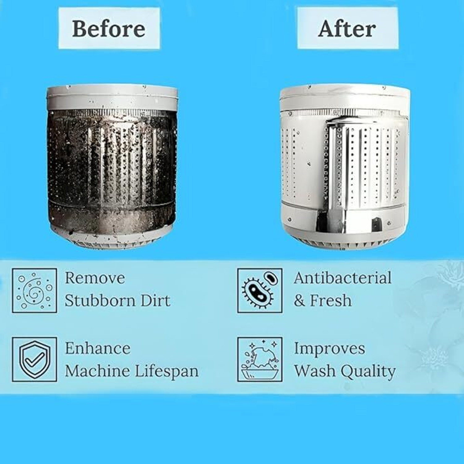 Image of DSCALING DESCALE POWDER SUITABLE FOR I F B WASHING MACHINE FRONT & TOP LOAD Detergent Powder