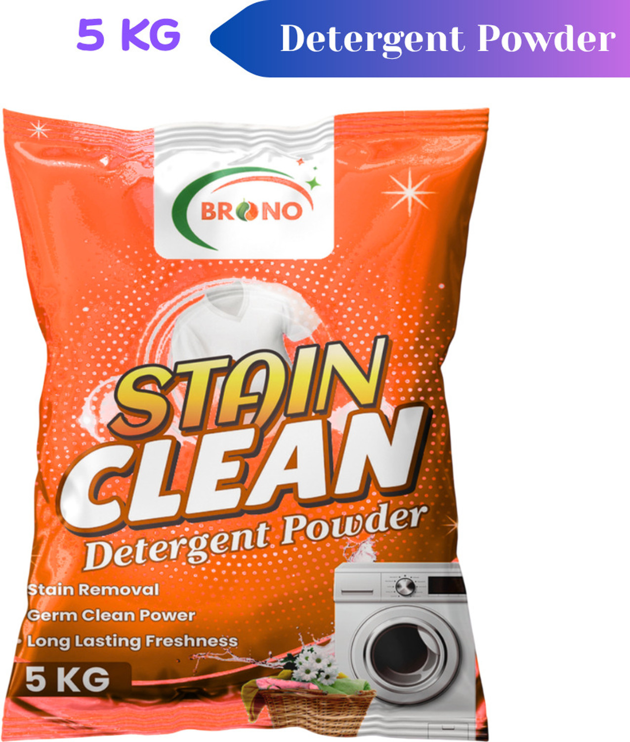 Image of Brono Stain Clean Detergent Powder Detergent Powder (multi)