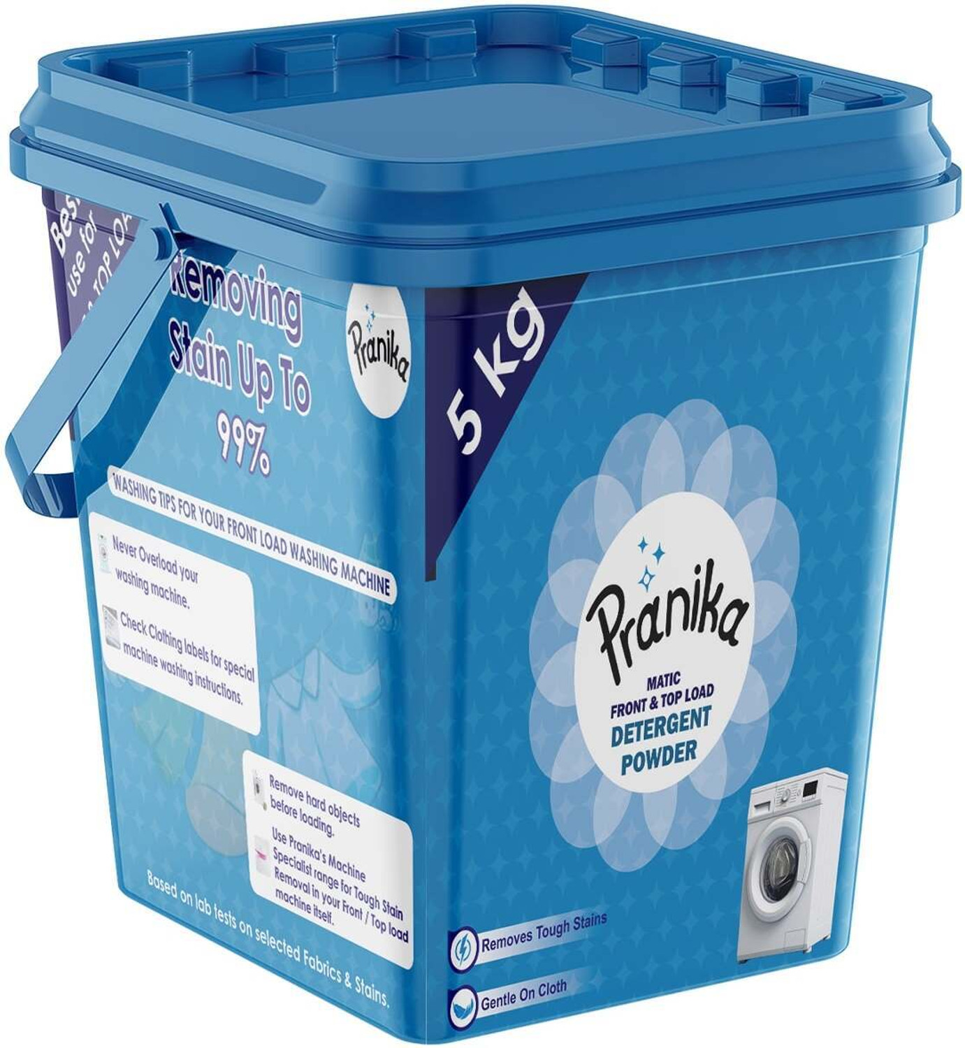 Image of PRANIKA Powerful Detergent Powder - 5 Kg | Top Load & Front Load, Better wash Detergent Powder (Active Fresh)