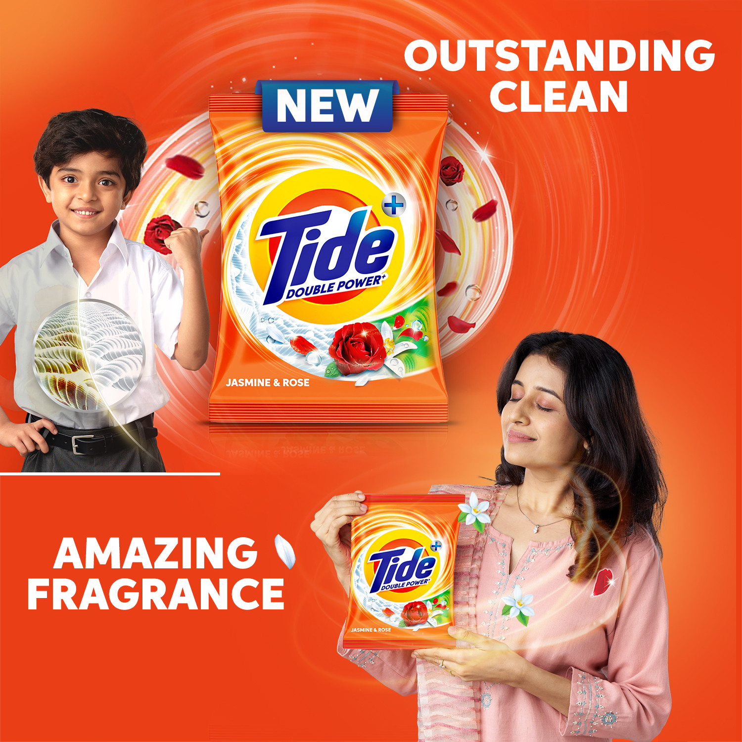Image of Tide Plus Detergent Powder (Jasmine & Rose)