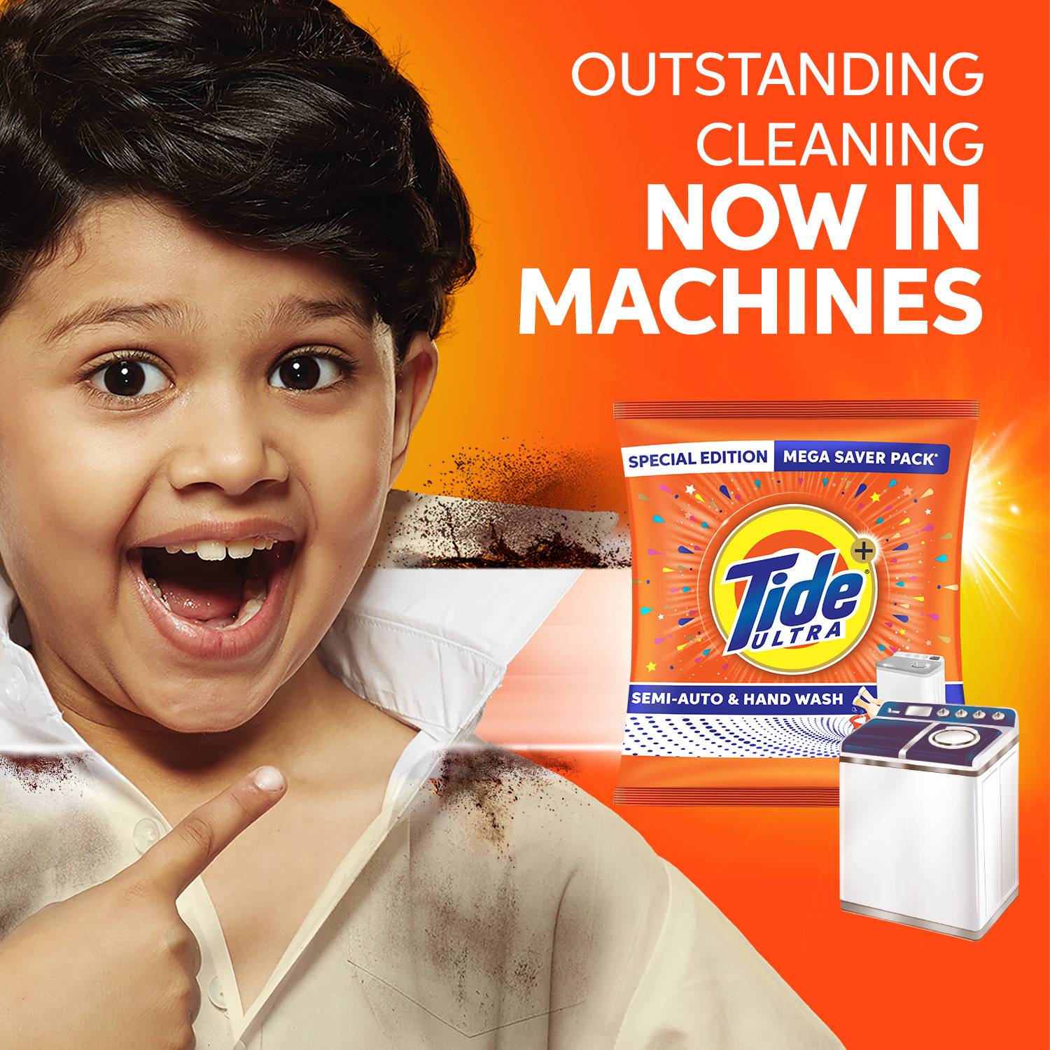 Tide Ultra Semi-Auto & Hand Wash Detergent Powder - Image 2