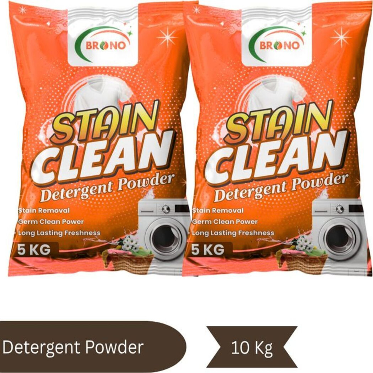 Image of Brono Rapid Wash Detergent Powder | Deep Clean | No Residue Left | PK1PK1 Detergent Powder (Multi)