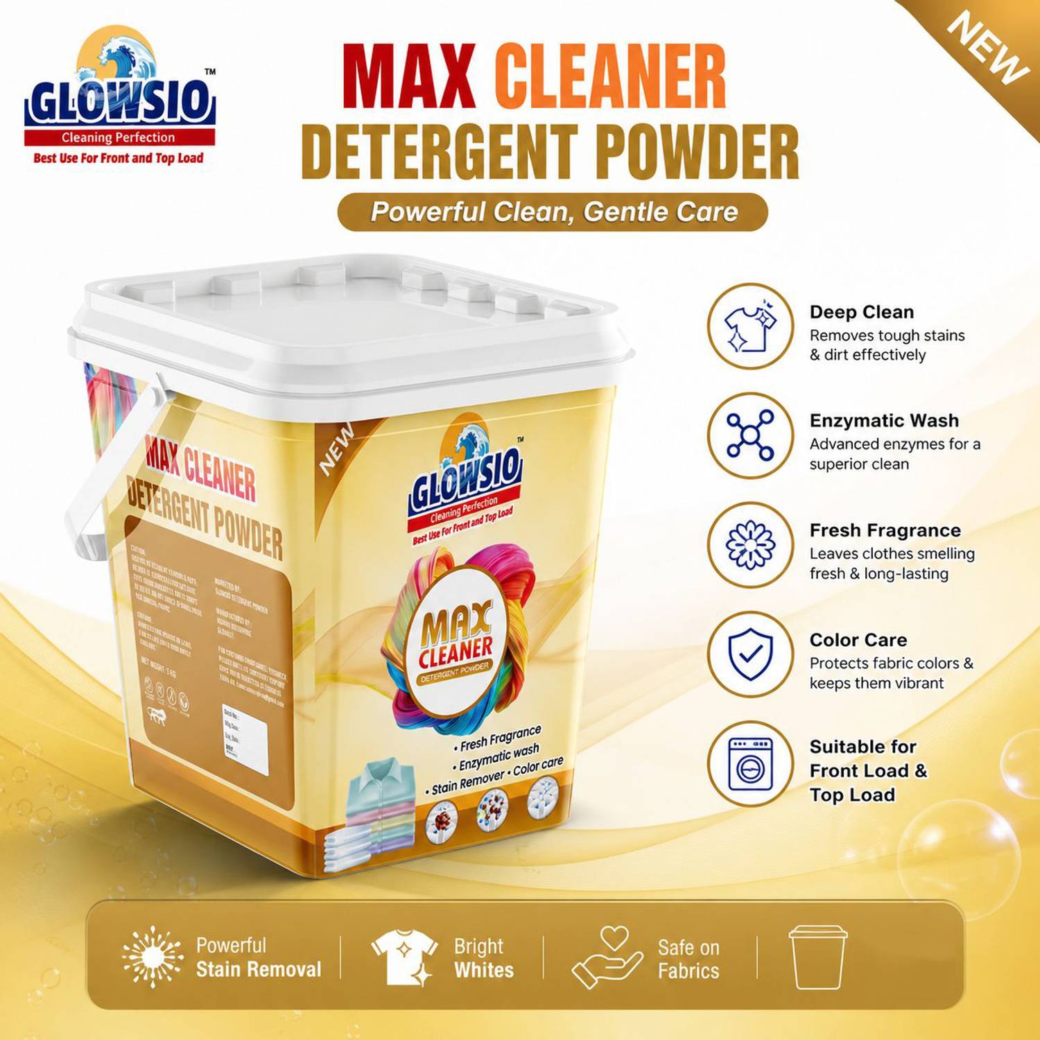 GLOWSIO NEW MAX CLEANER Detergent Powder 4KG - Image 2