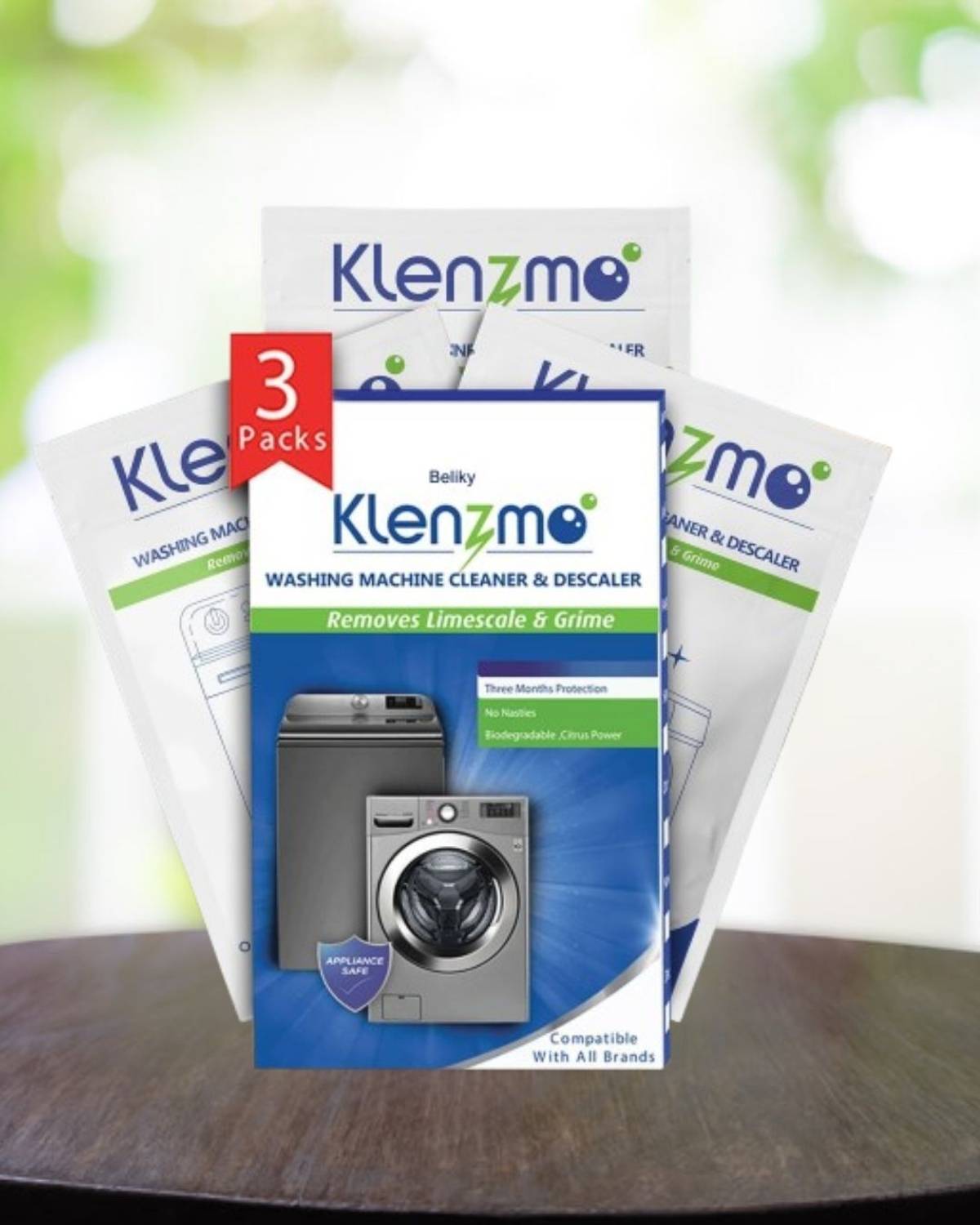 Klenzmo Washine Machine cleaner and descaler for front and top