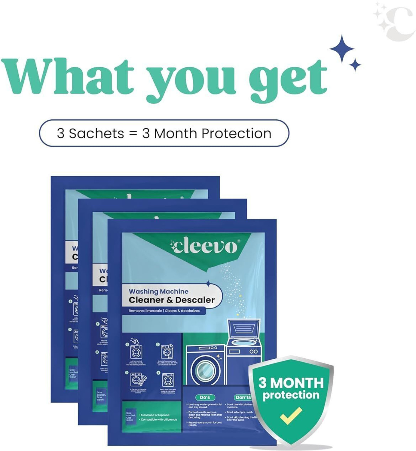 Image of cleevo Washing Machine Cleaner & Descaler Descaler (Autumn)