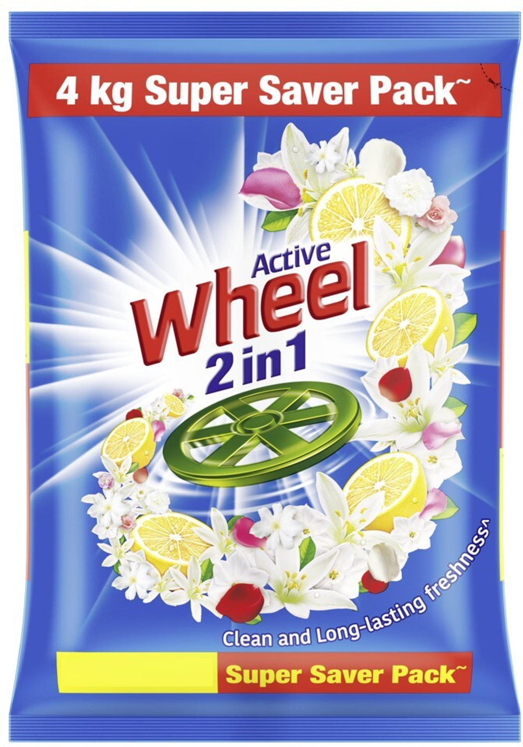 Image of Wheel Active 2 in 1 Blue Detergent Powder (Lemon & Jasmine)