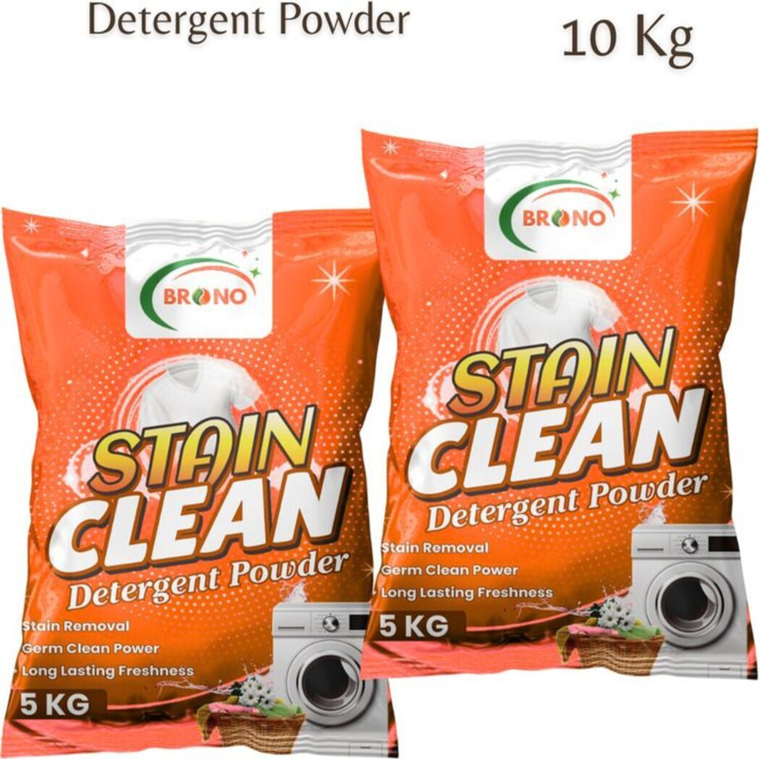 Image of Brono Quick Bright Detergent Powder | Removes Dirt | Easy Cleaning | PK1E1 Detergent Powder (Multi)