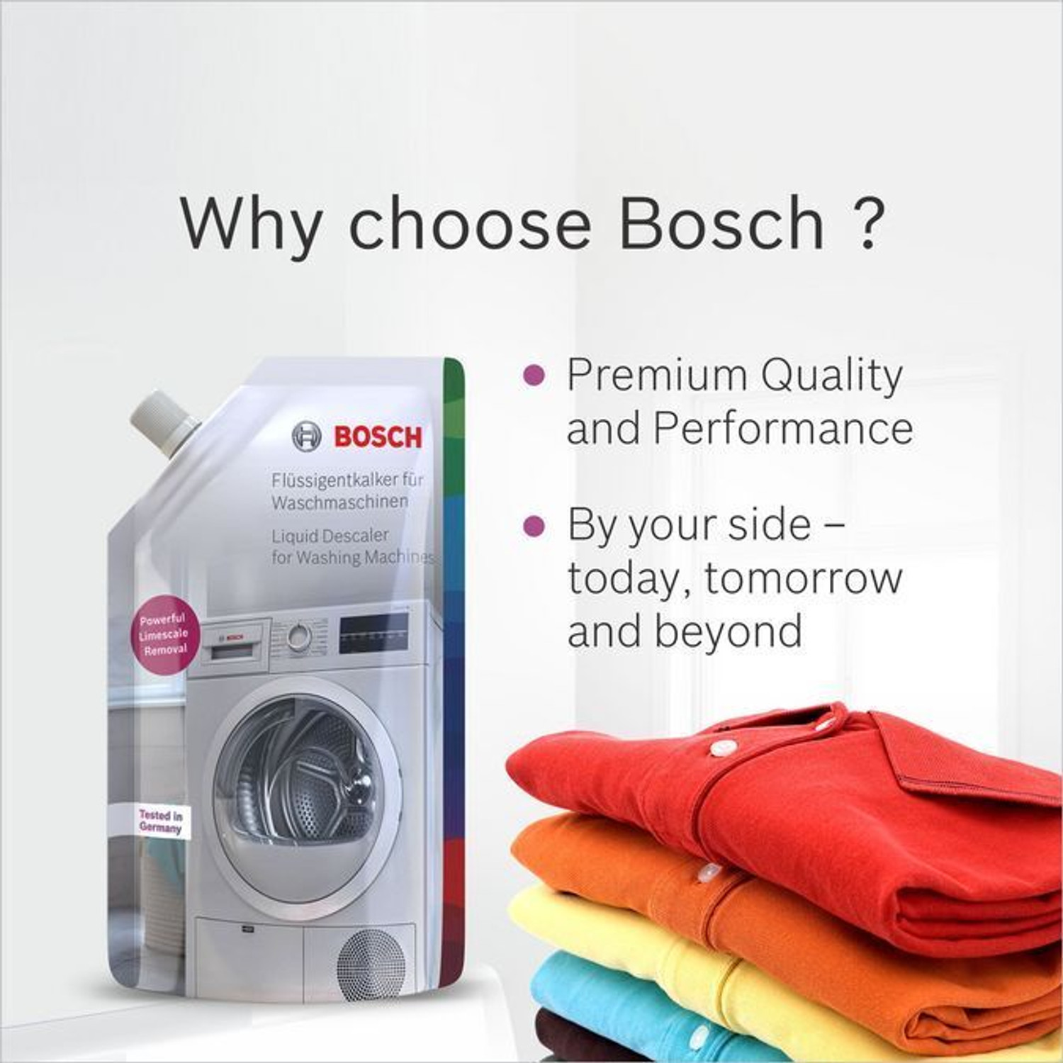 Image of BOSCH Liquid Descaler for Washing Machine - 200ml Detergent Powder