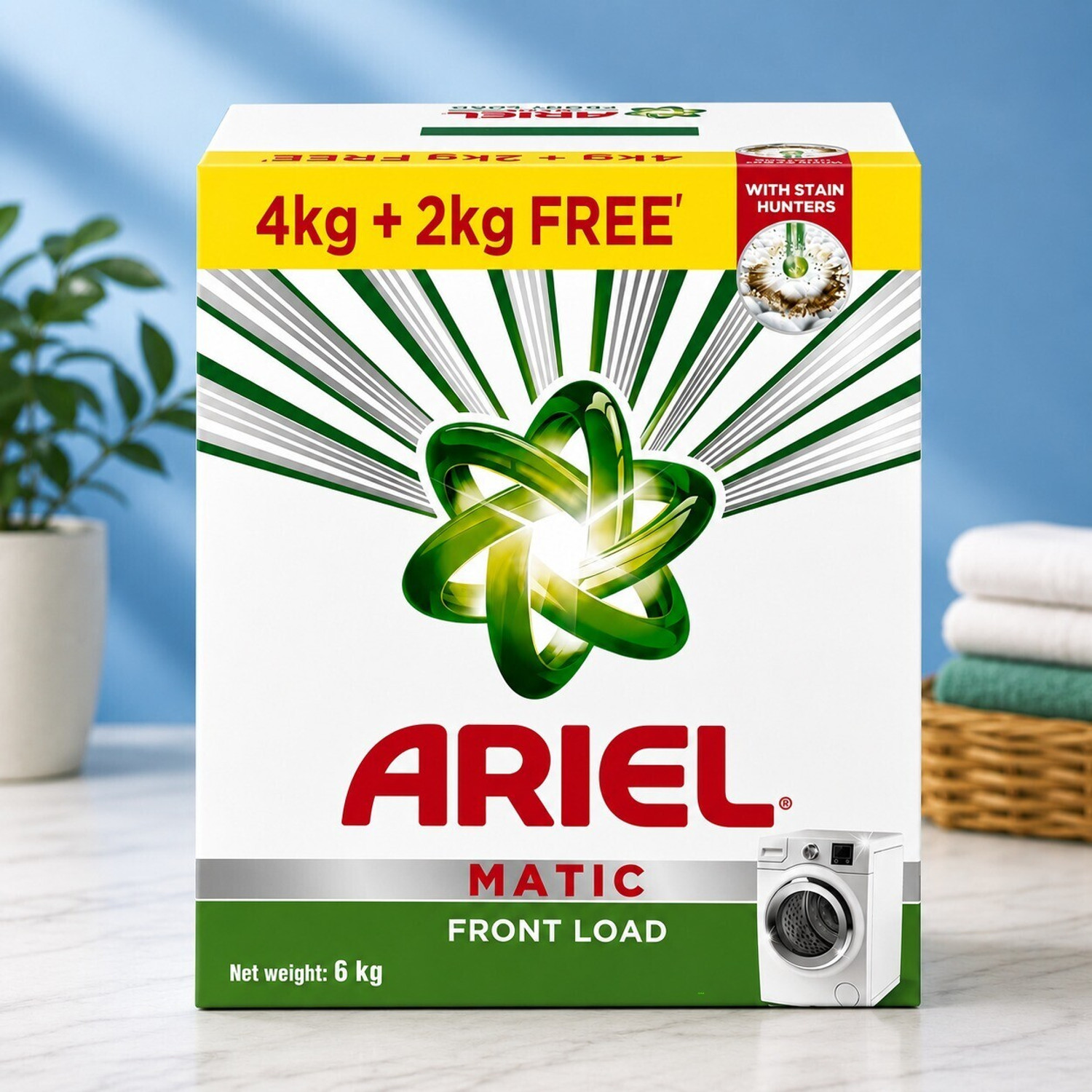 Image of Ariel Premium Automatic Washing Machine Powder Detergent Powder (Fresh & Long Lasting Fragrance)