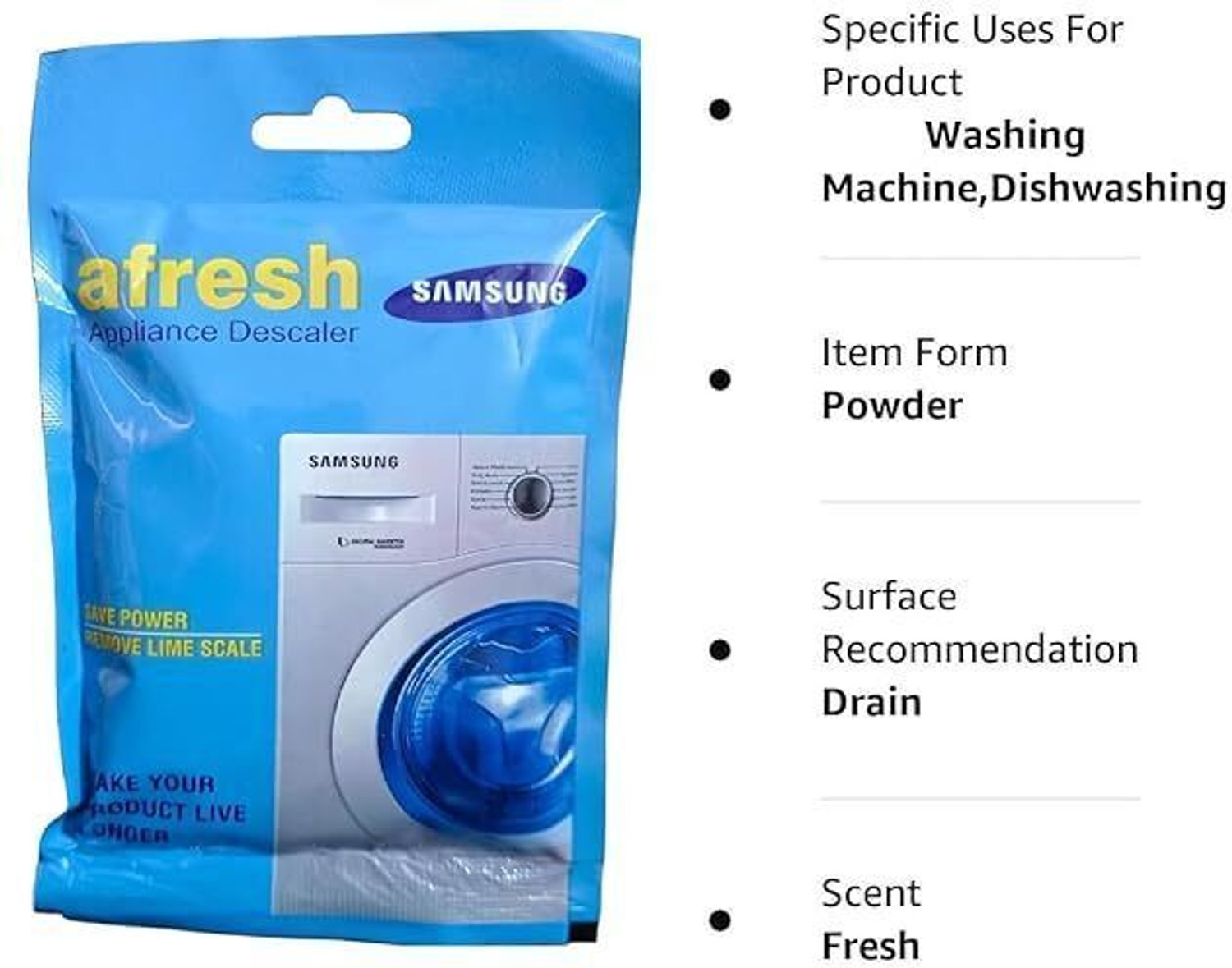 Image of Freshine Samsung Appliance Descaler Powder for Washing Machine - Pack of p-p-3 Detergent Powder
