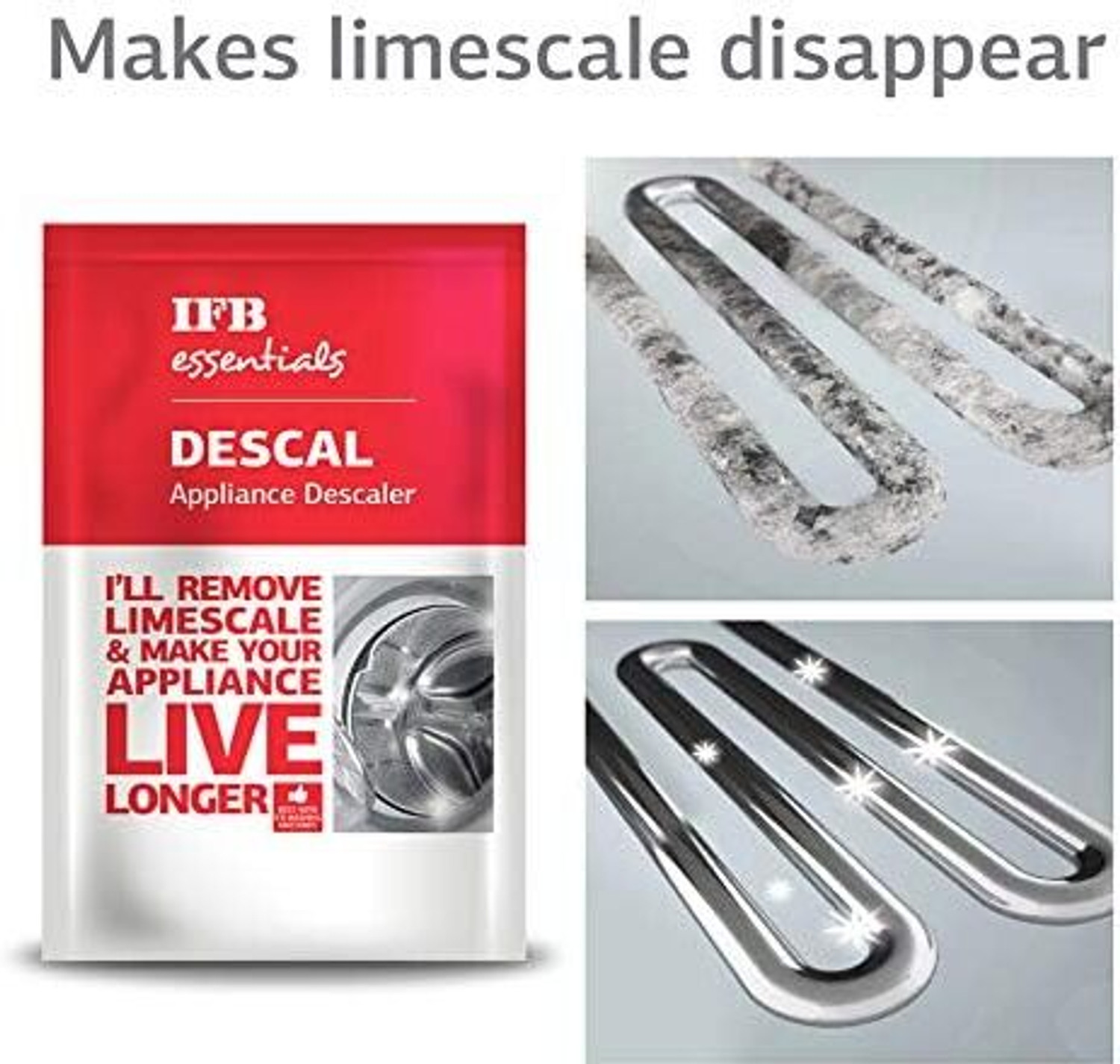 Image of hias I-F-B Descaling Drum Cleaning Powder for Washing Machines (Pack of 10) Dishwashing Detergent