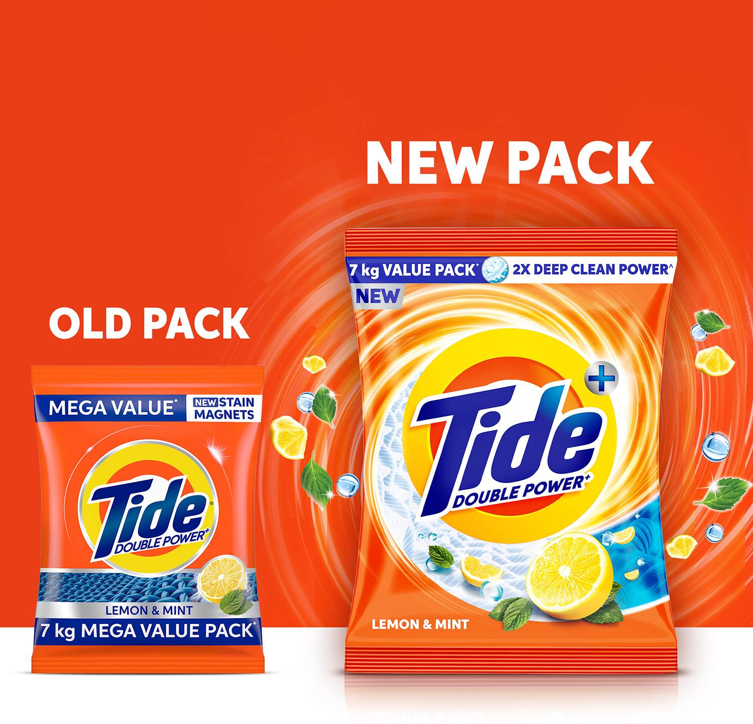 Tide Plus 2X Deep Clean Lemon & Mint Detergent Powder - Image 3