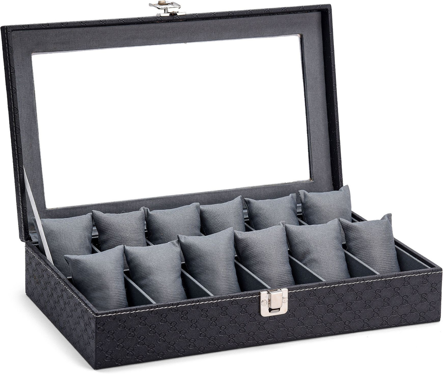 Image of WATCHHUT Exclusive Men's and Women's Watch Box Transparent Organiser Case in Tran Watch Box