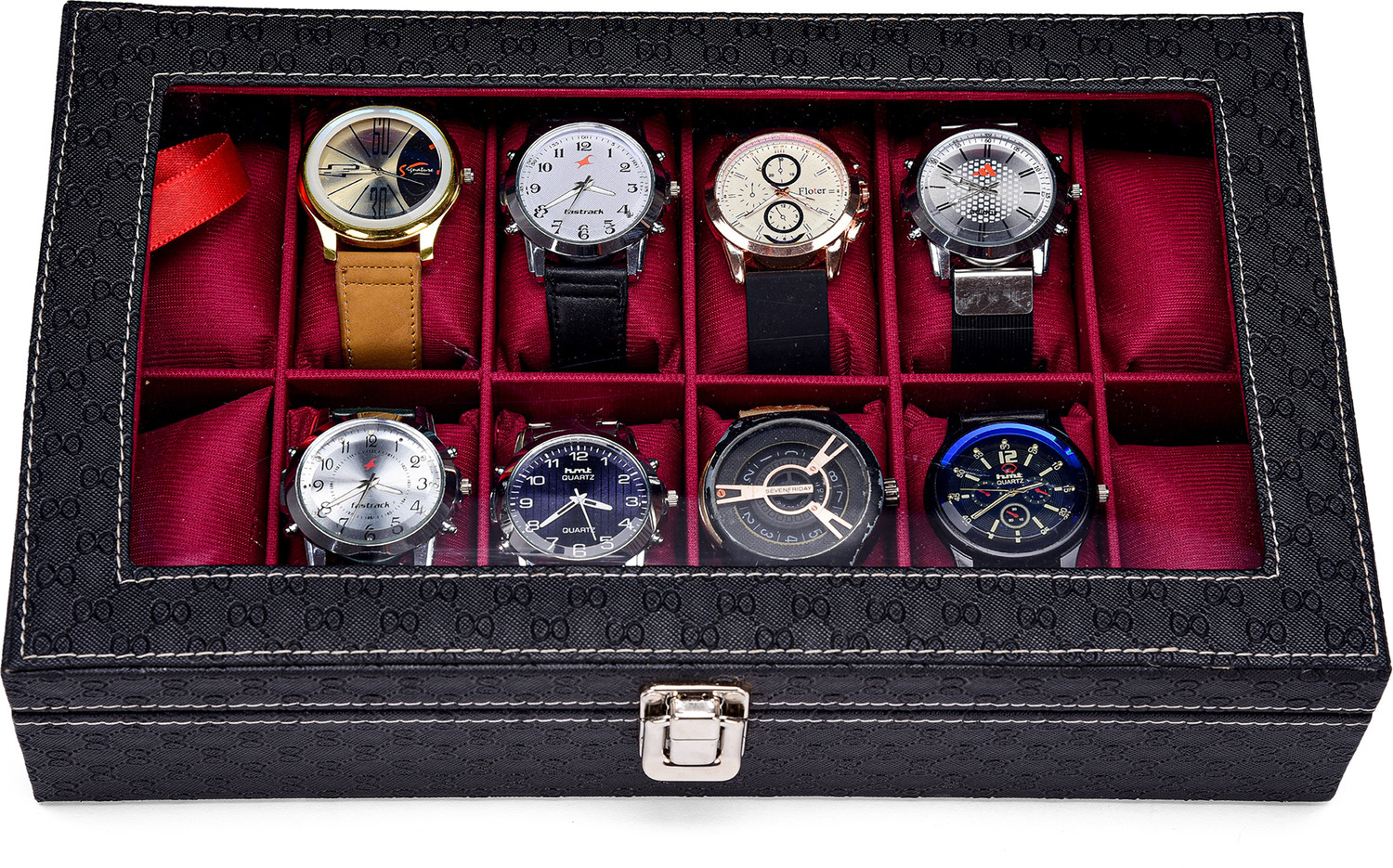 Image of WATCHHUT Special Men's and Women's Watch Box Transparent Organiser Case in Tran Watch Box