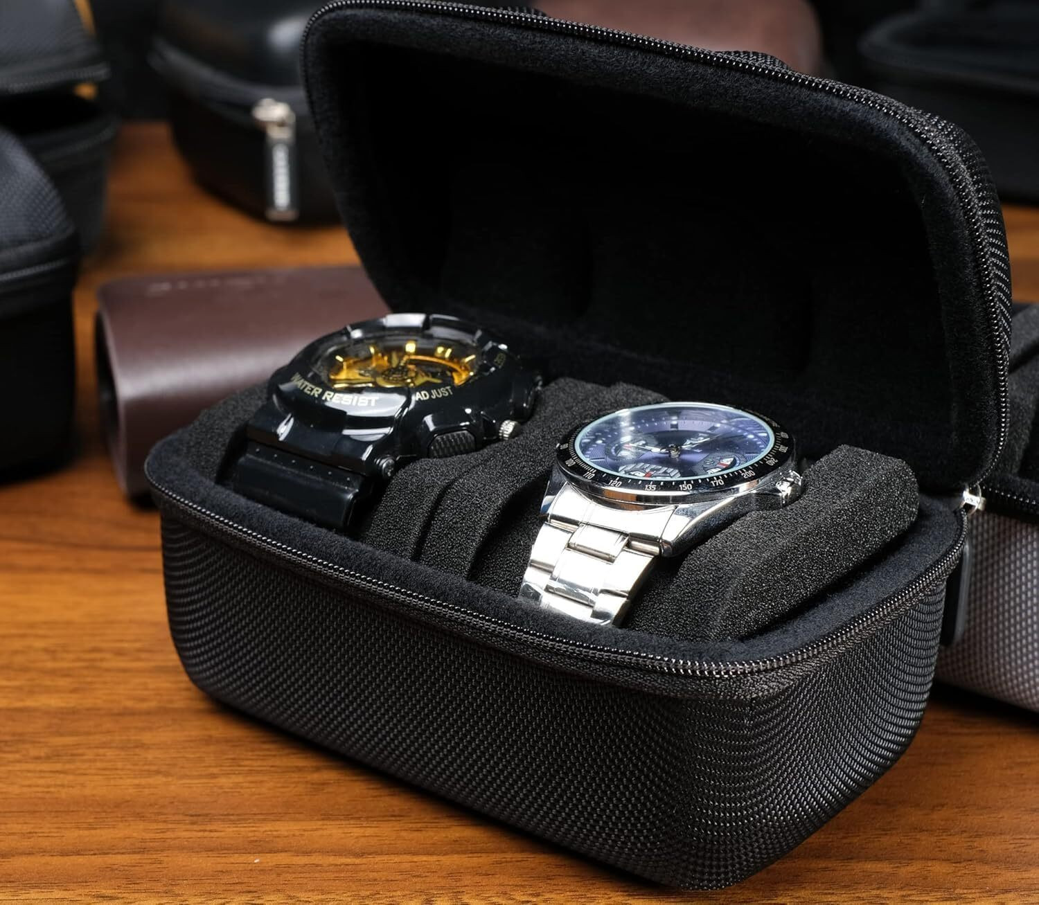 Image of ON GATE Watches Storage Box Holder Organizer | Leather Watch Box Holder Case of Watches Watch Box
