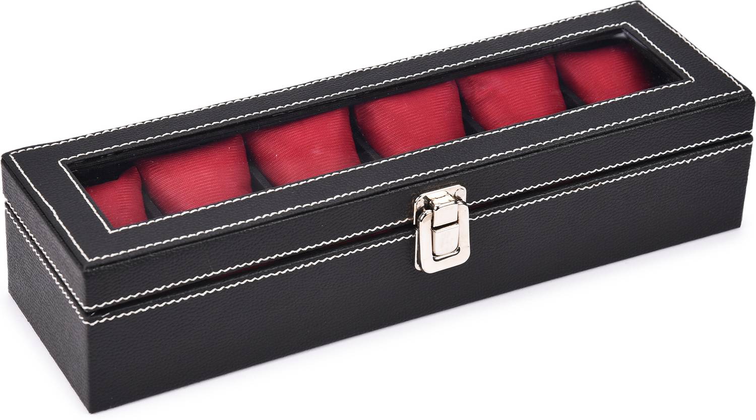 Desicraft 6-Compartment Watch Box in Black - Image 3