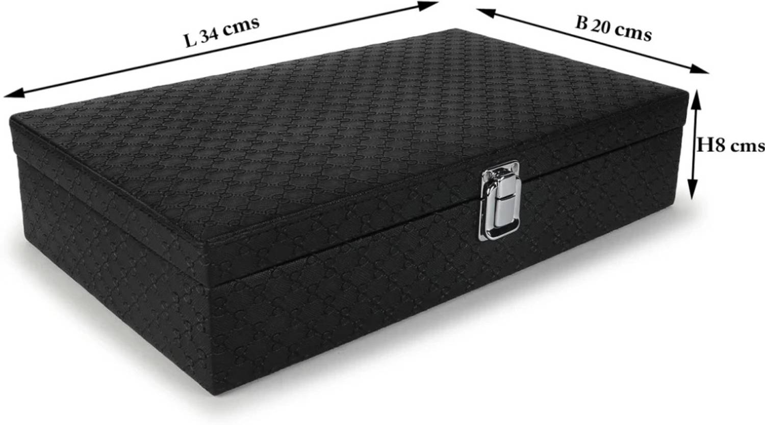 WATCHHUT Black Watch Box Holder Organizer - Image 4