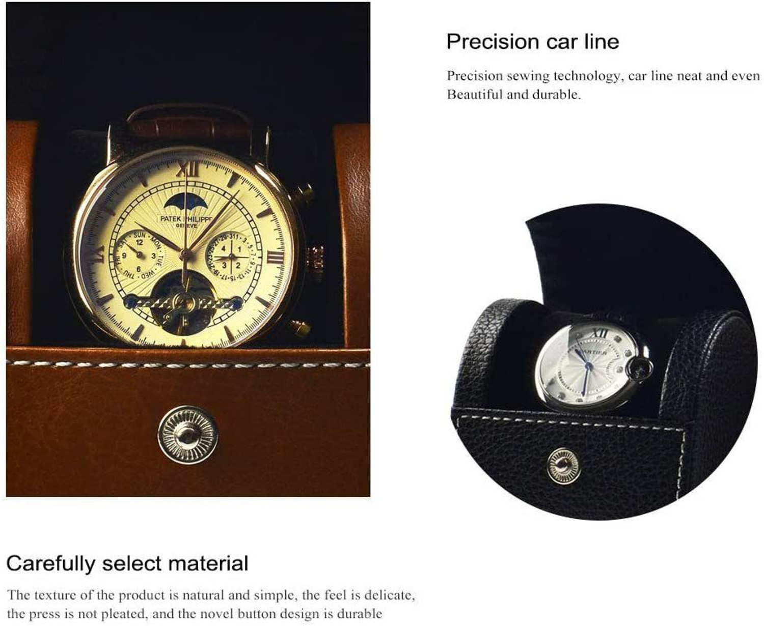 Image of Galaxy Craft Single slot leatherette watchcase black Watch Box