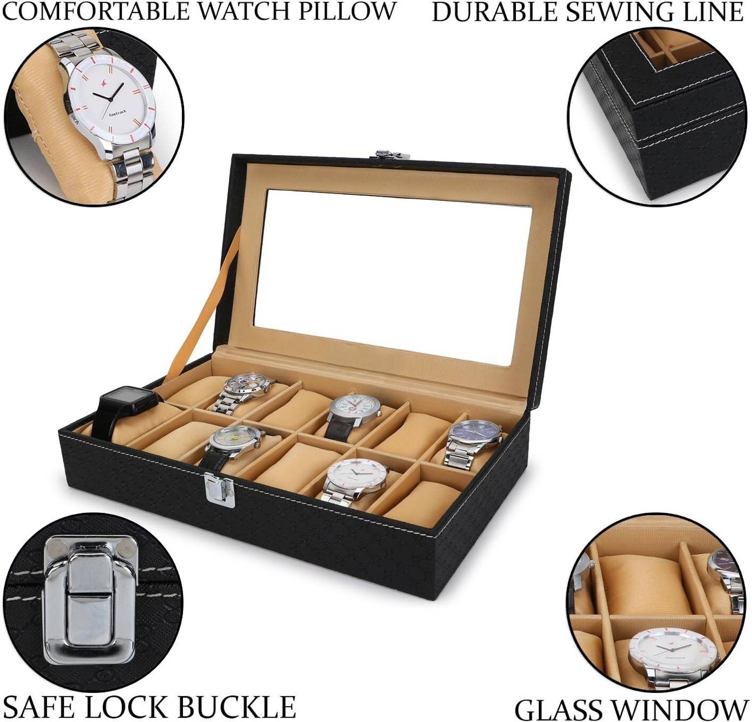 EURO KOZA Watch Case Organizer 12 Slots - Image 3