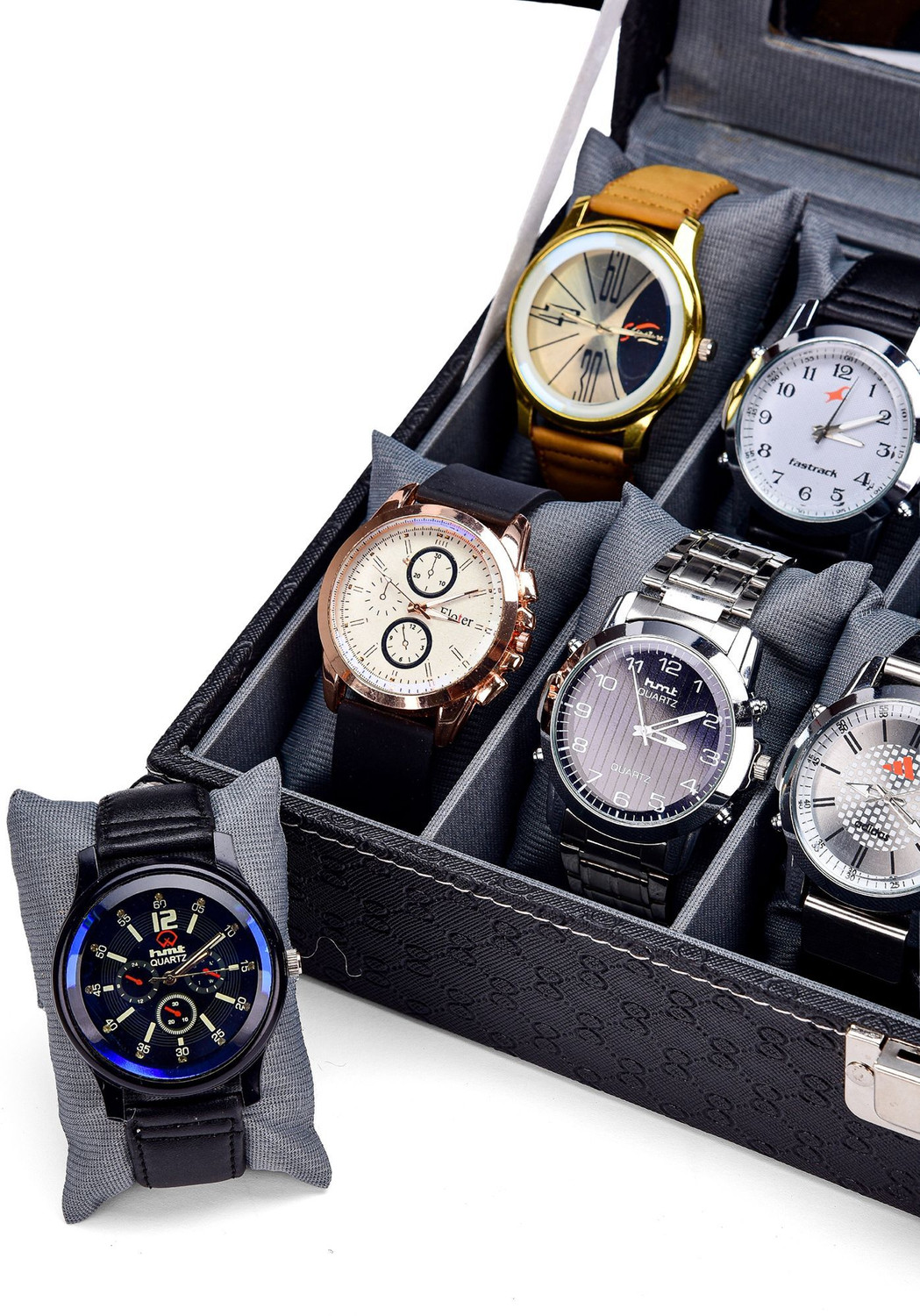 Image of WATCHHUT Exclusive Men's and Women's Watch Box Transparent Organiser Case in Tran Watch Box