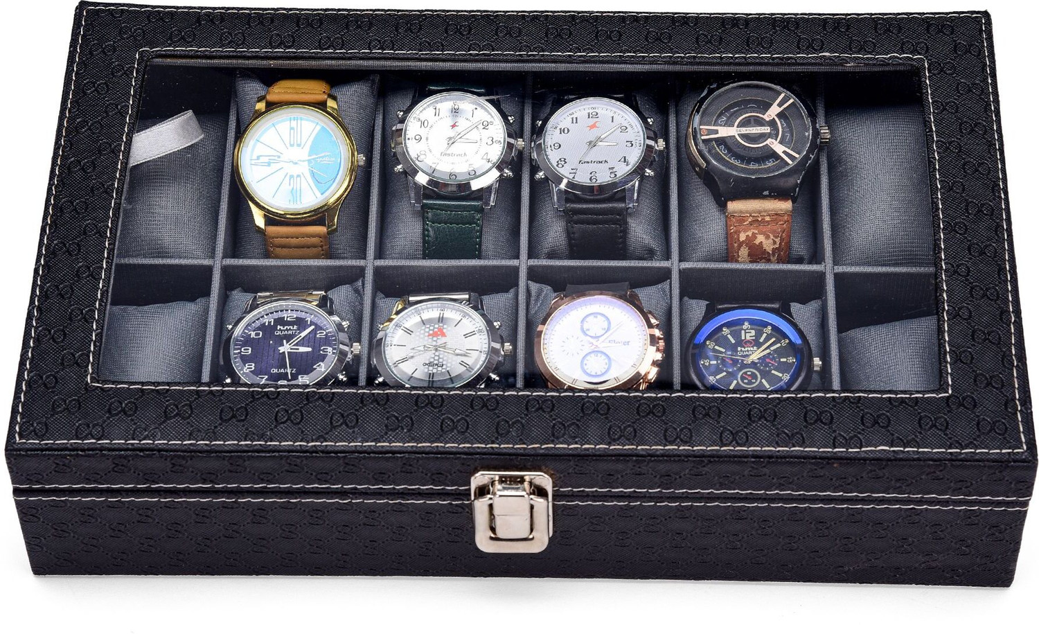 Image of WATCHHUT Exclusive Men's and Women's Watch Box Transparent Organiser Case in Tran Watch Box