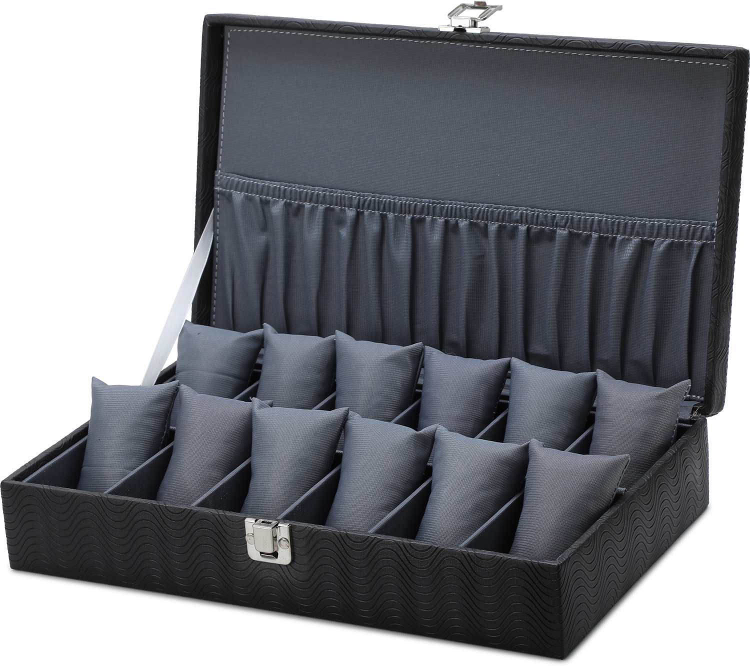 Image of SHOPLX Exclusive Men's and Women's Watch Box Holder Organizer Case in Black color Watch Box