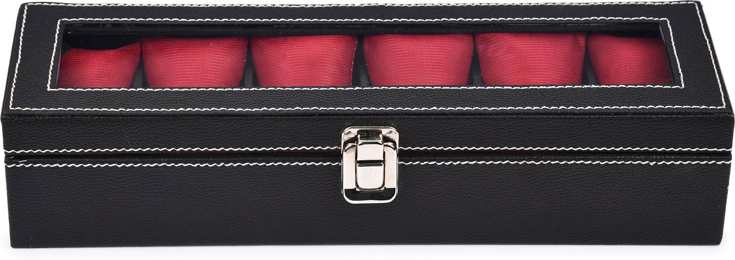 Desicraft 6-Compartment Watch Box in Black - Image 2